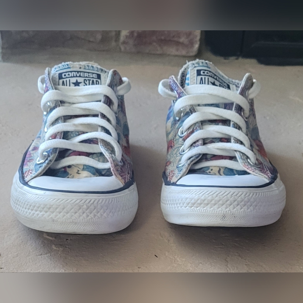 Size 5 Converse All Star Multicolor Floral Kids Sneakers